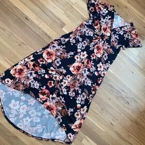 Ma Cherie Maternity Short Sleeve V-Neck High Low Floral Dress Women’s M